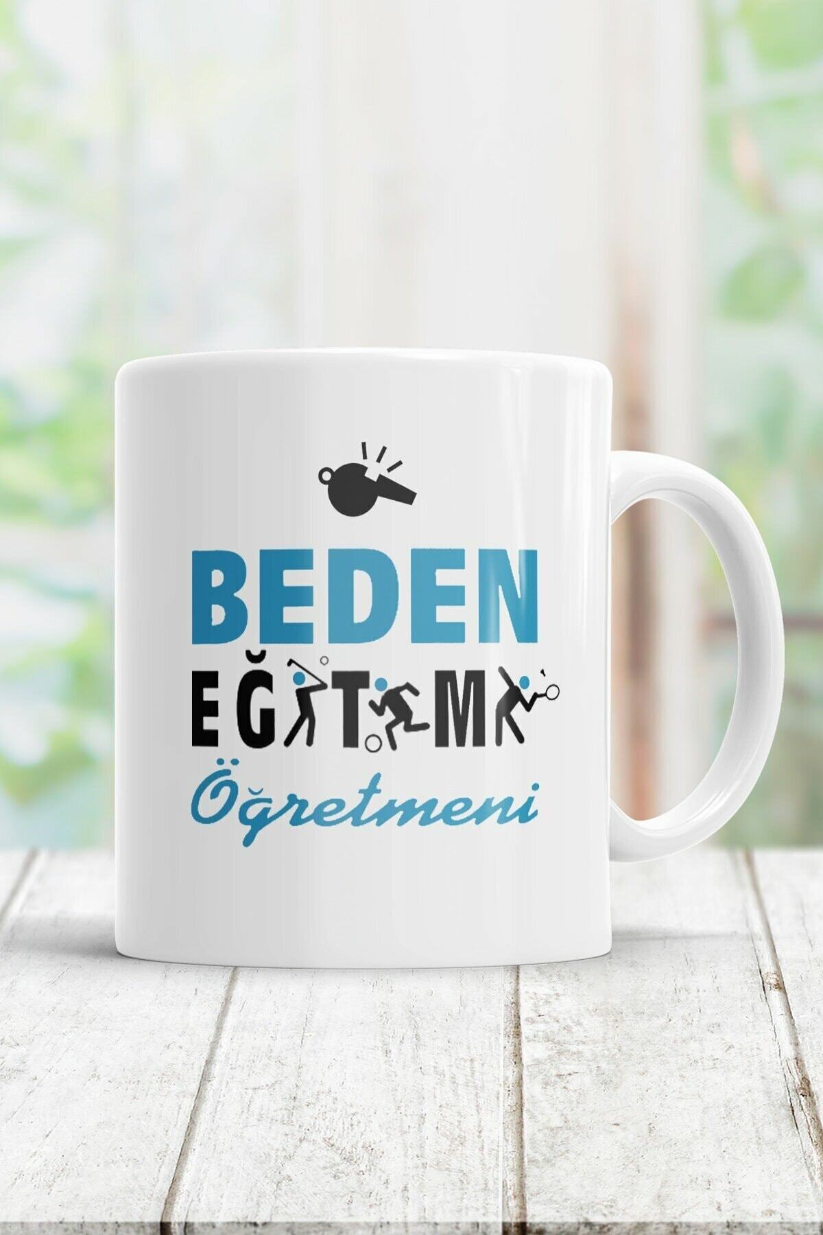 Beyaz Beden Eğitimi Öğretmeni Kupa Bardak