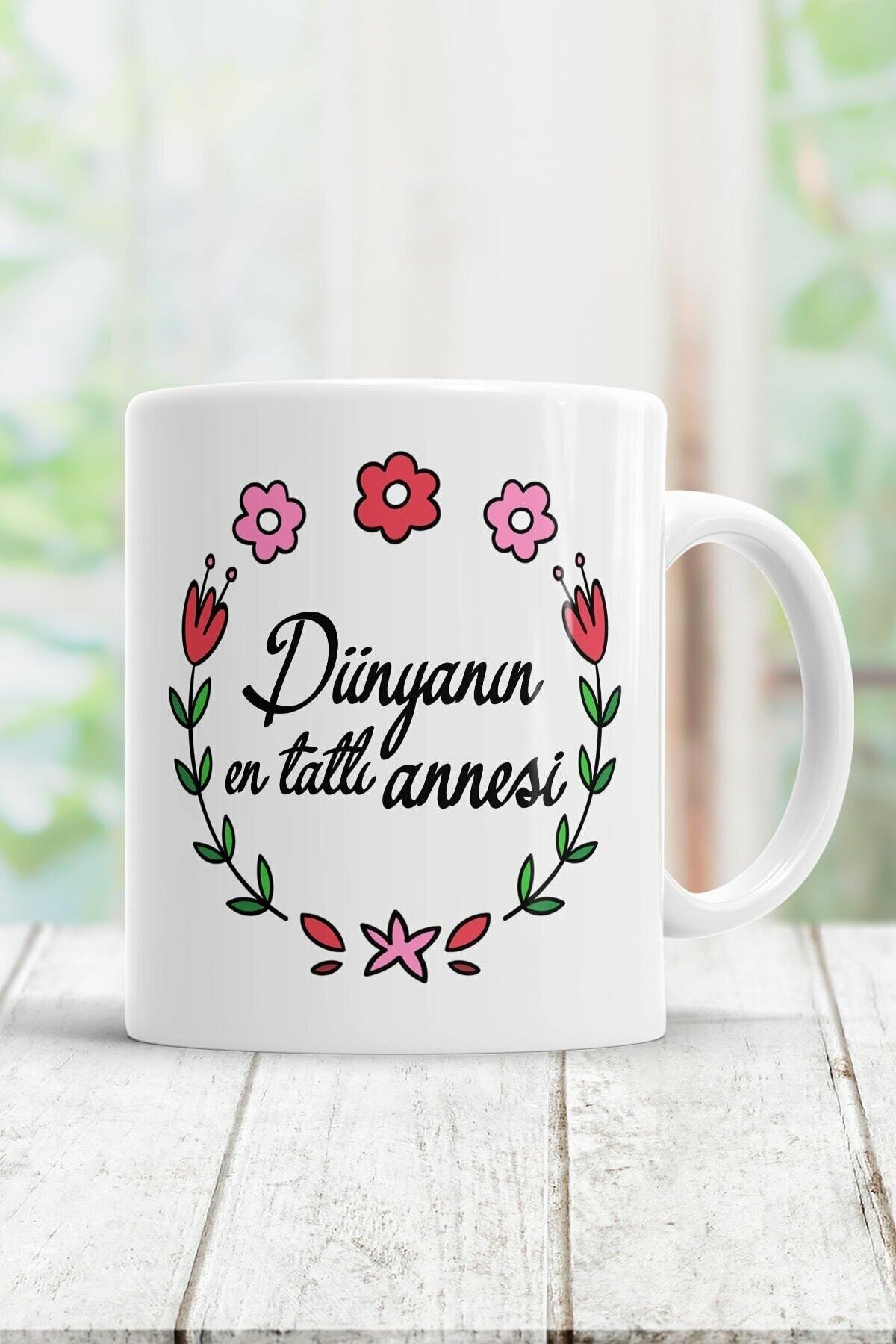 Beyaz Dünyanın En Tatlı Annesi Kupa Bardak