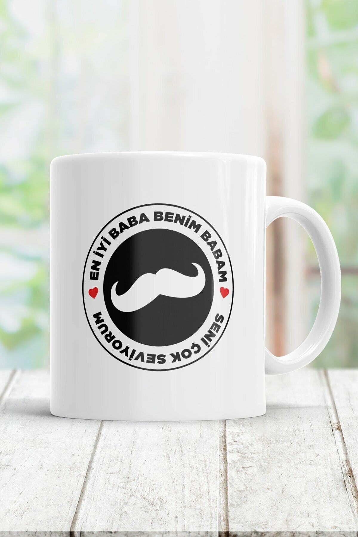 Beyaz En Iyi Baba Benim Babam Kupa Bardak