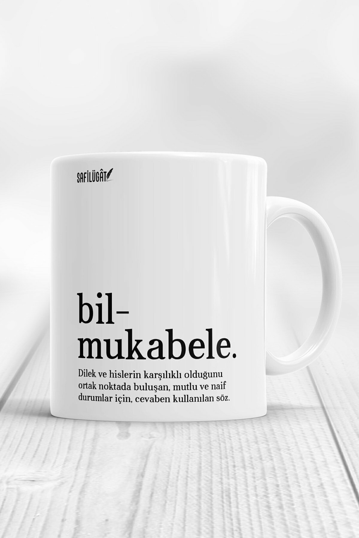 Bilmukabele Açıklamalı Baskılı Kupa Bardak