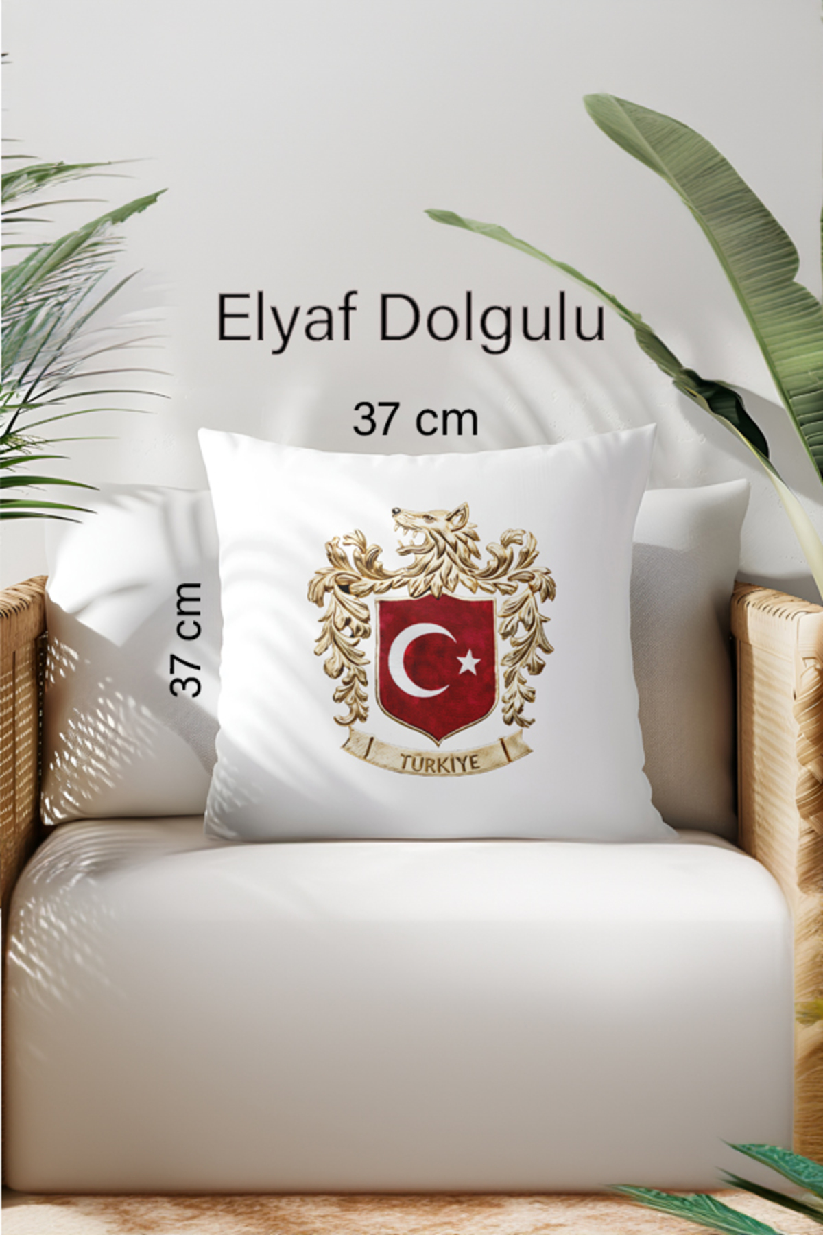 Bozkurt ve Türk Bayraklı Yastık - Görsel 2