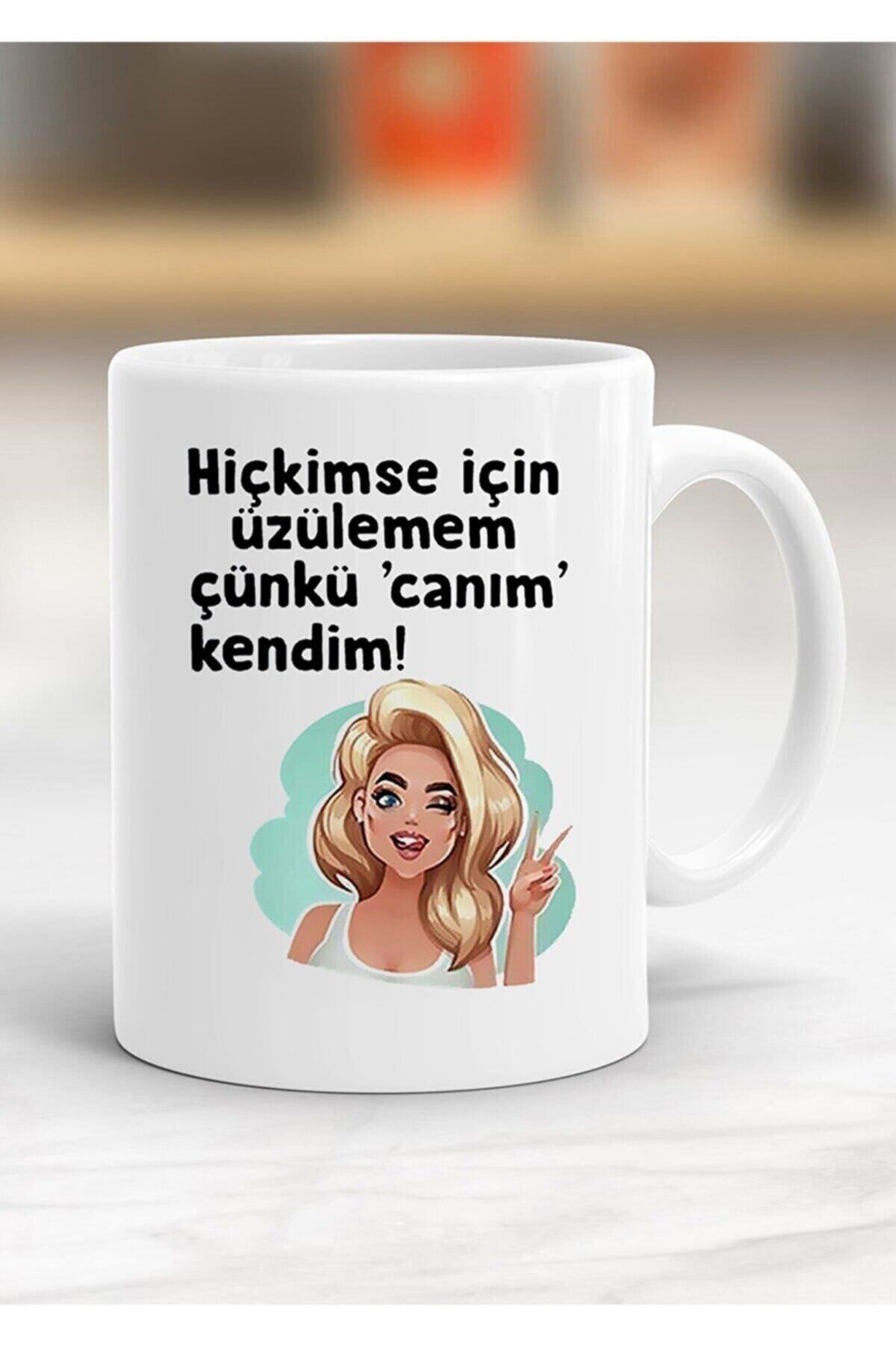 Canım Kendim Baskılı Kupa Bardak - Resimli Kupa Bardak - Hediyelik Bardak - Bardak Baskı
