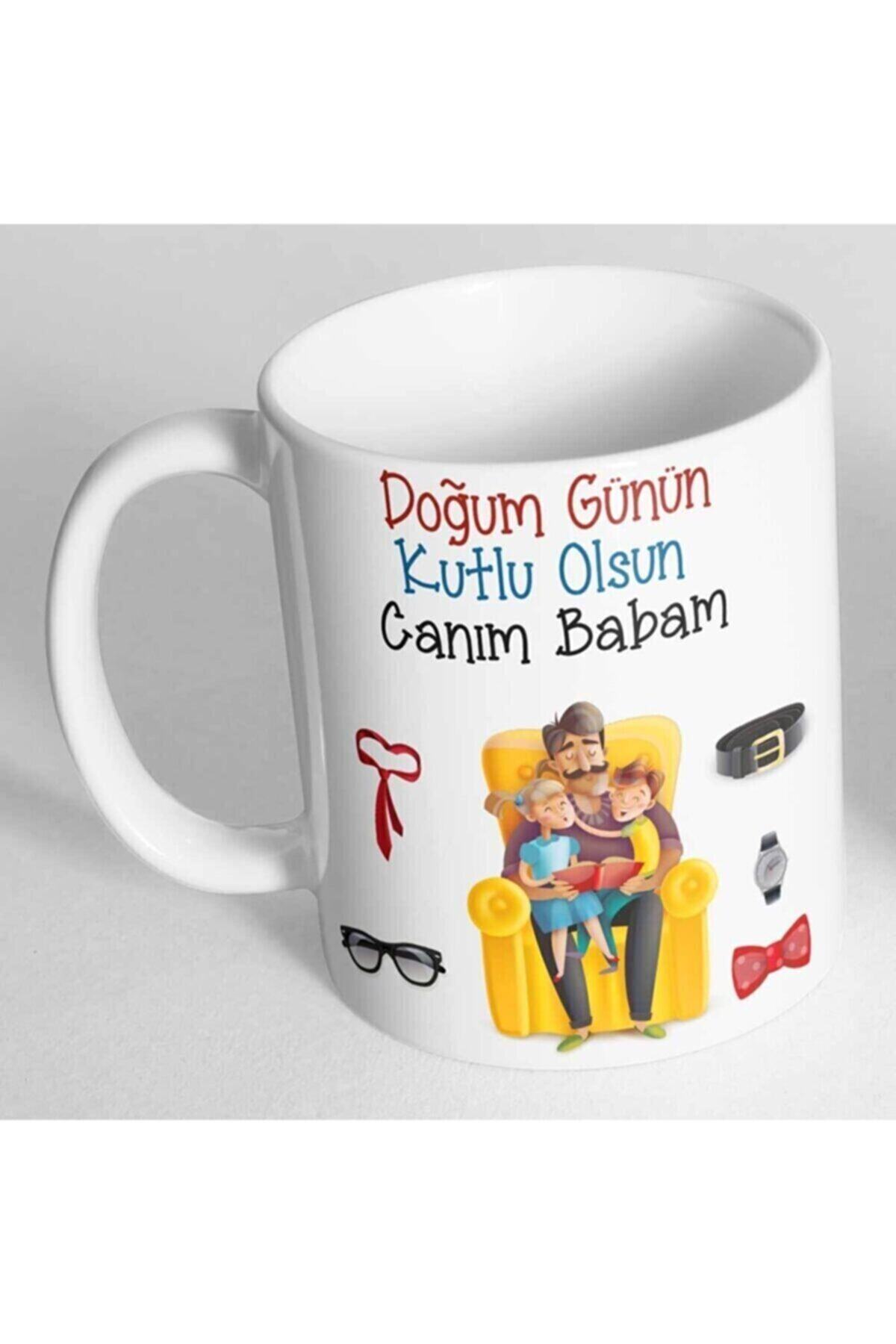 Doğum Günün Kutlu Olsun Canım Babam Yazılı Baskılı Kupa Bardak B 69 Bdhkp141