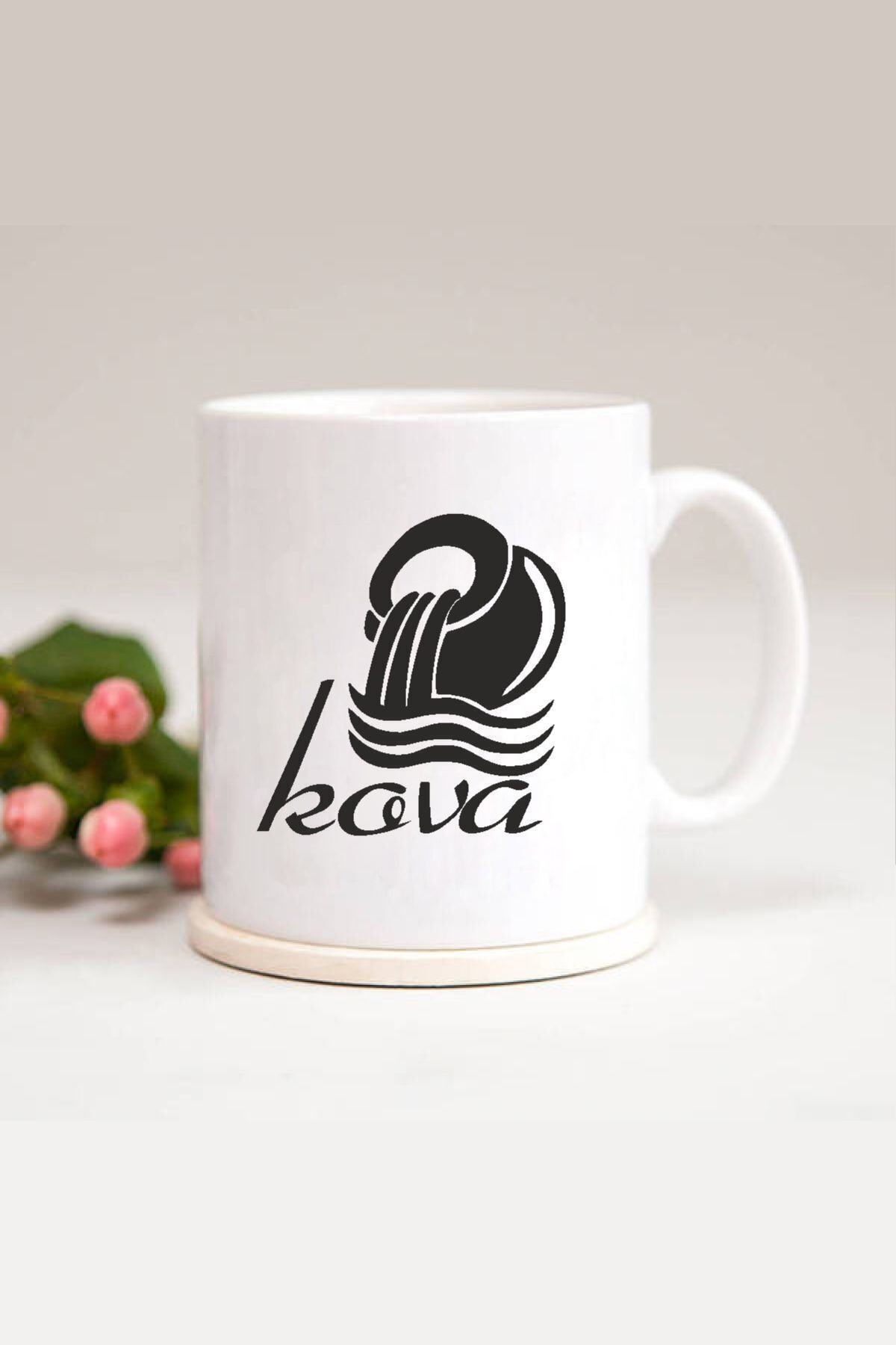 Kova Burcu Baskılı Kupa Bardak