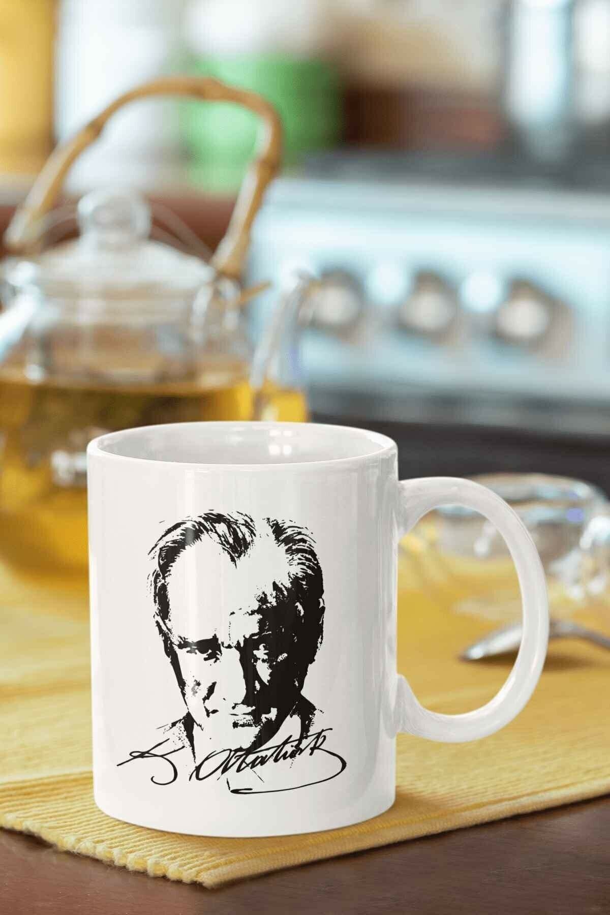 Motif Baskılı Porselen Kupa Bardak