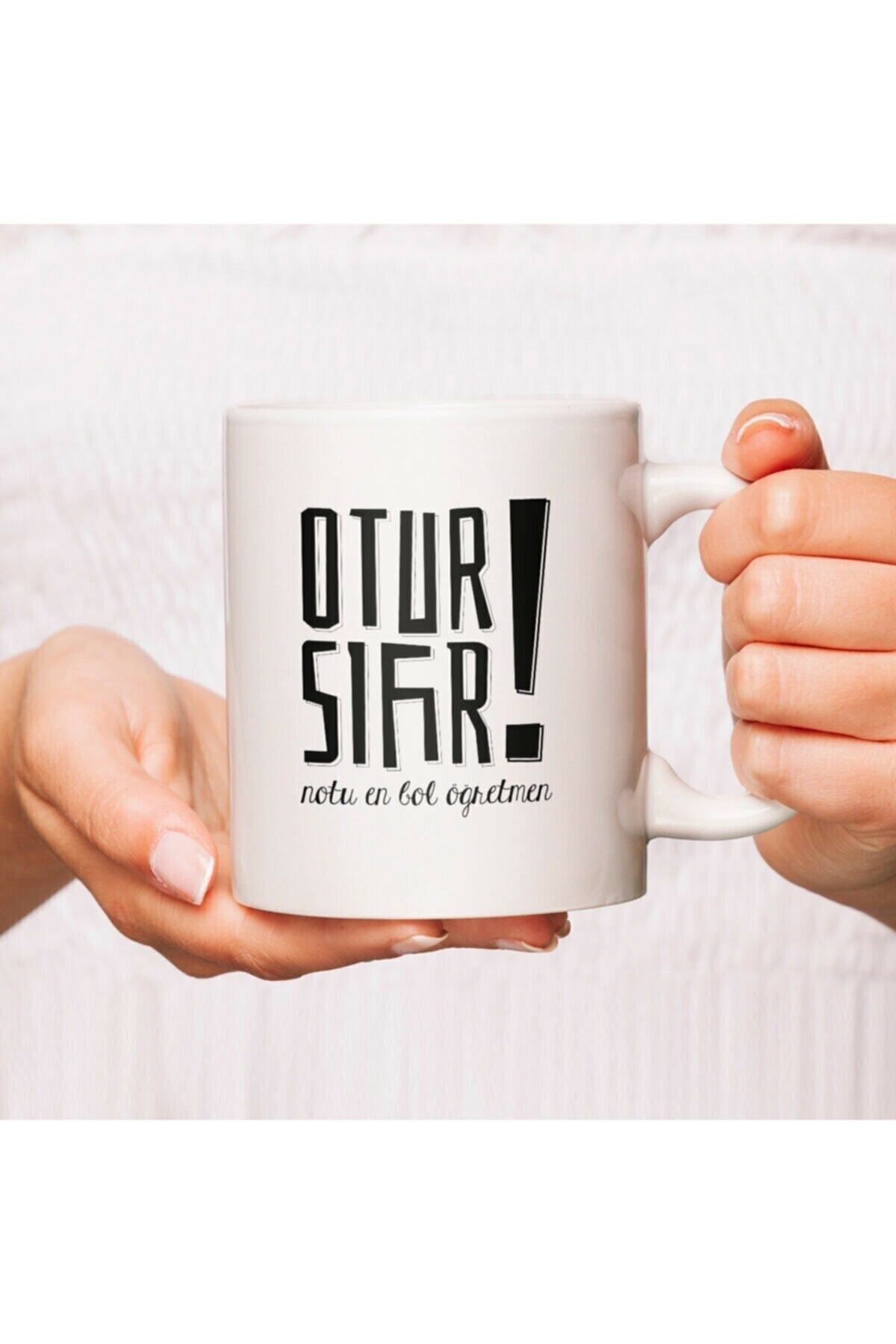 Otur Sıfır Esprili Öğretmenler Günü Hediyesi Kupa -baskılı Kupa