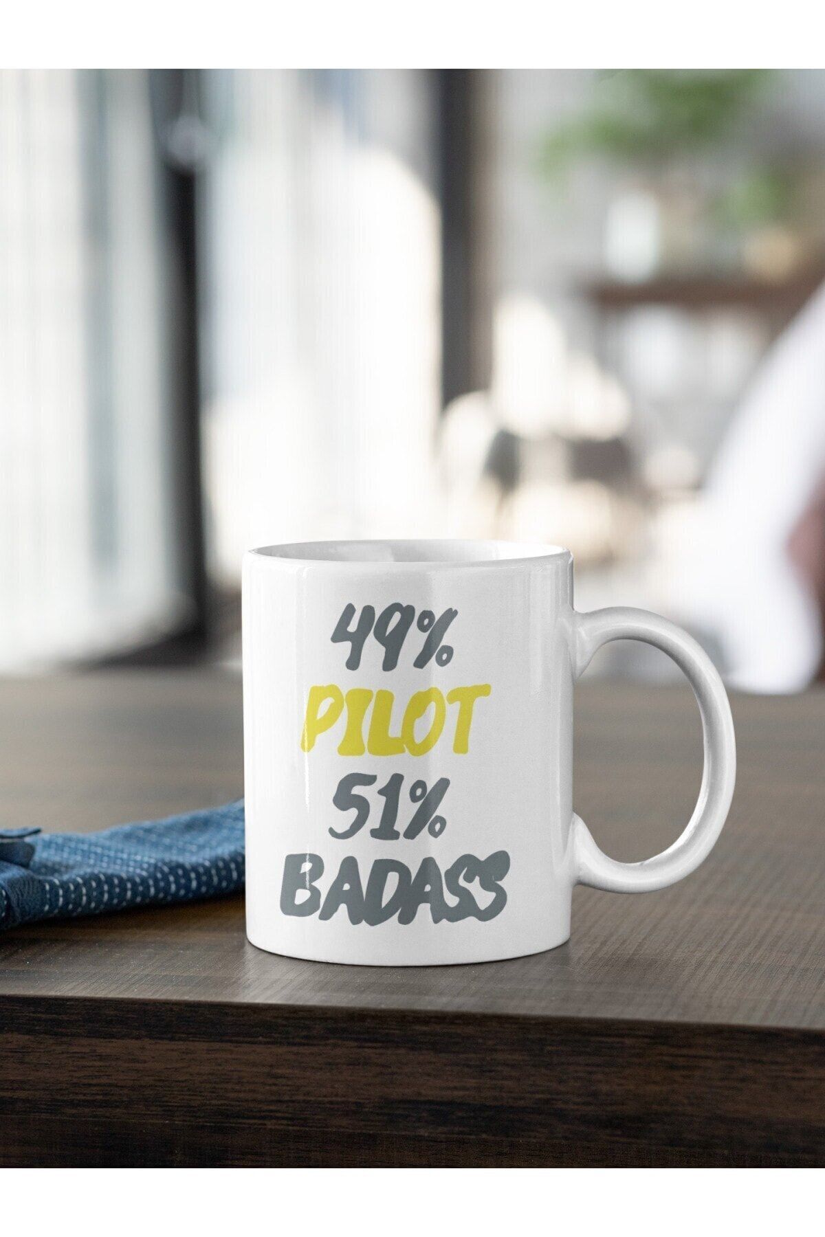 Pilot Serisi Baskılı Kupa Beyaz Porselen