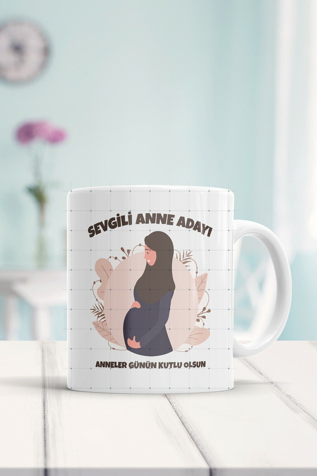 Sevgili Anne Adayı Baskılı Kupa Bardak