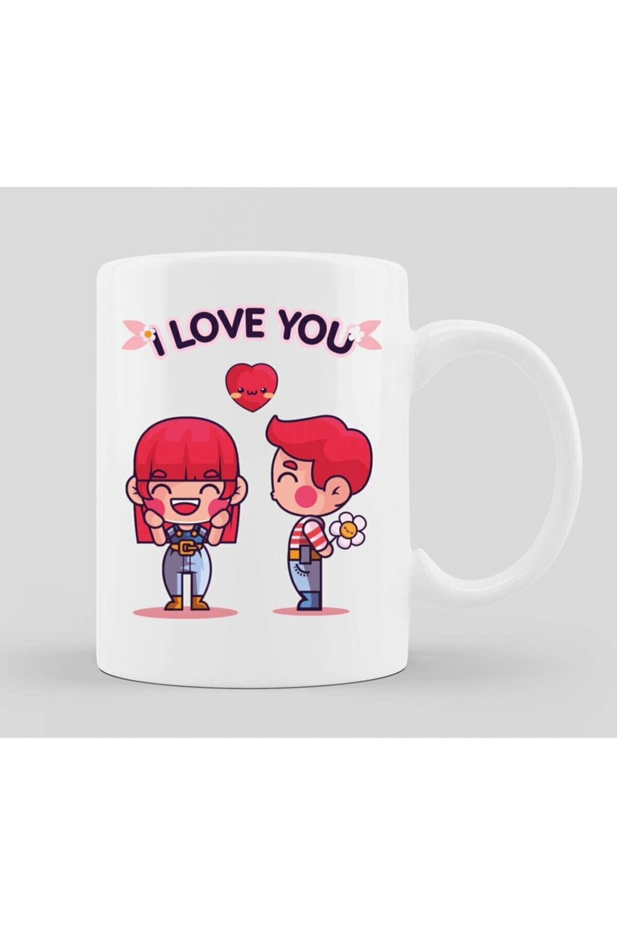 Sevgililer Günü I Love You Baskılı Kupa