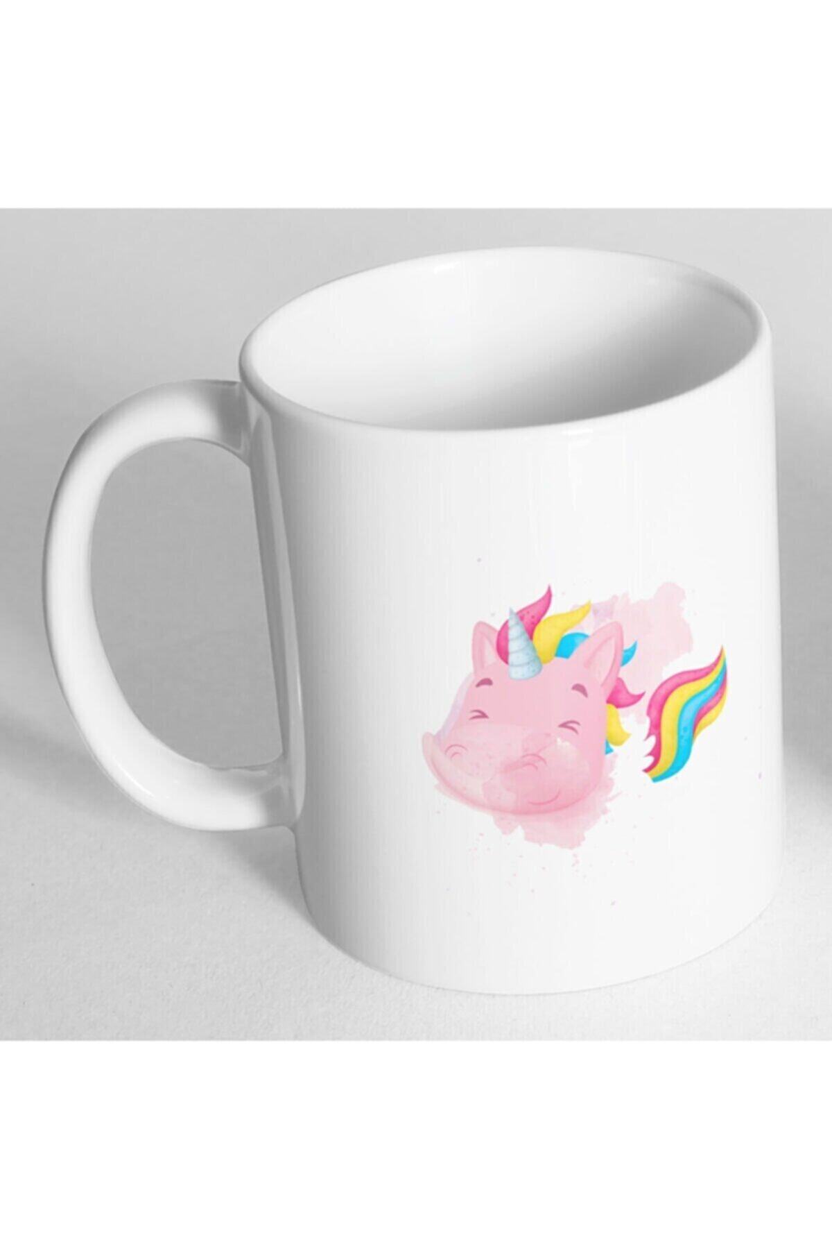 Sevimli Unicorn Resim Baskılı Kupa Bardak