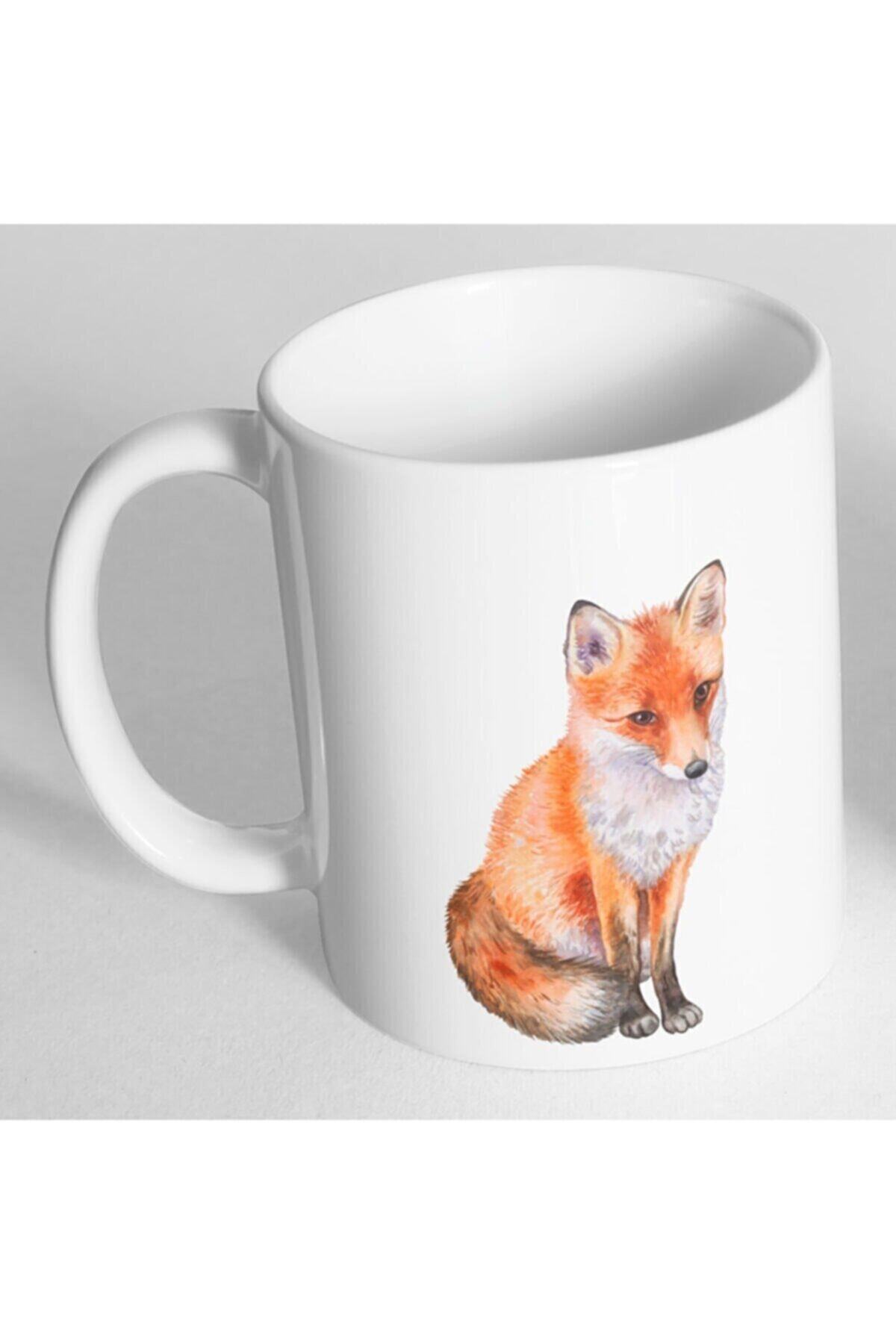 Tilki Fox Tasarım Baskılı Kupa Bardak Bdh556