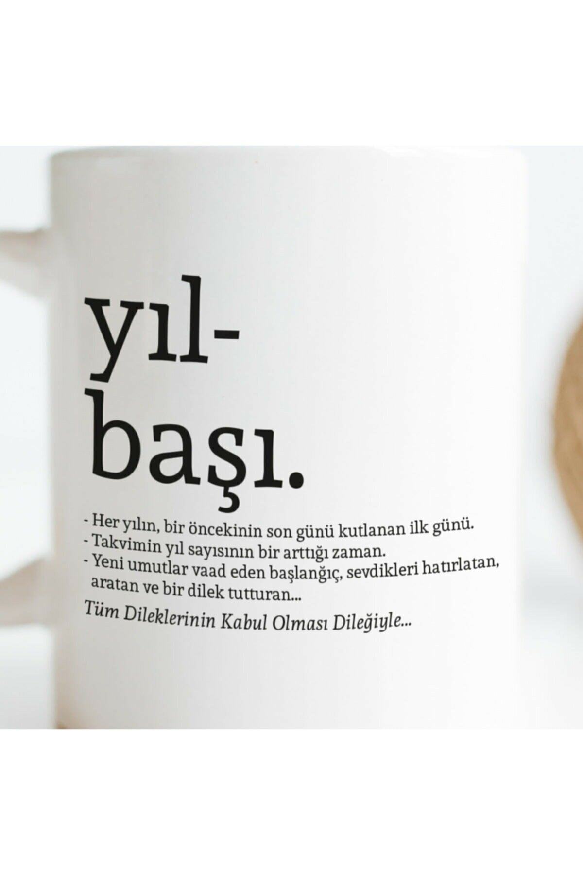 Yılbaşı Kelime Anlamlı Dilekli Kupa -baskılı Kupa Bardak