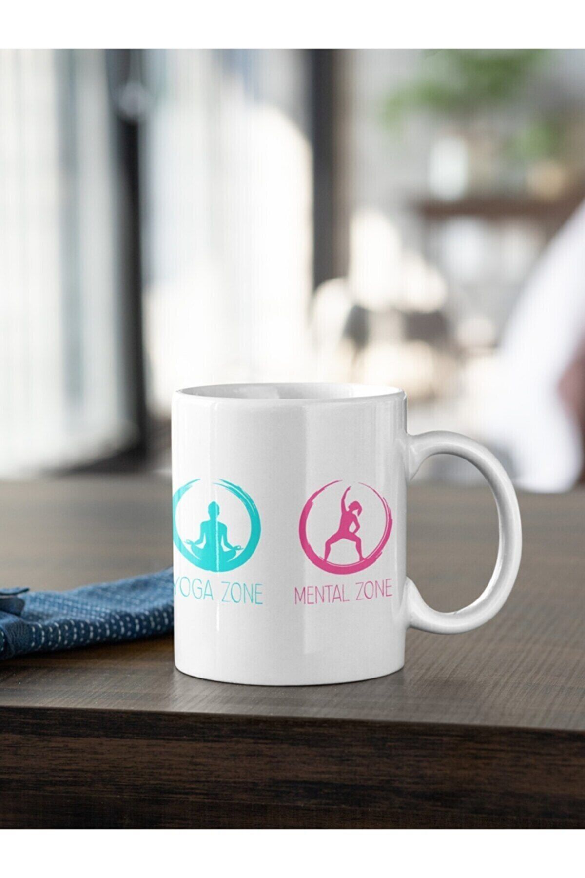 Yoga Zone Mental Zone Yazı Baskılı Kupa